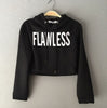 Women Winter Fleece Flawless Crop Top Sweatshirt Angelwarriorfitness.com