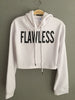 Women Winter Fleece Flawless Crop Top Sweatshirt Angelwarriorfitness.com