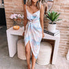 Irregular tie dye Halter Dress Angelwarriorfitness.com