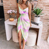Irregular tie dye Halter Dress Angelwarriorfitness.com