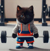 Cute Fitness Cat Sculptured Ornaments Angelwarriorfitness.com