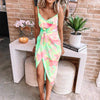Irregular tie dye Halter Dress Angelwarriorfitness.com