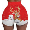Women's Christmas sports legging shorts hip-lifting yoga pants plus size Angelwarriorfitness.com