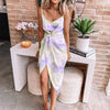 Irregular tie dye Halter Dress Angelwarriorfitness.com