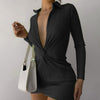 Fashionable Sexy New L-neck Twisted Sexy Tight-fitting Dress Angelwarriorfitness.com