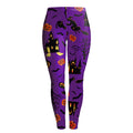 Halloween purple pumpkin leggings Angelwarriorfitness.com