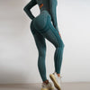 2pcs Seamless Yoga Pants Sports Gym Fitness Leggings And Long Sleeve Tops Outfits Butt Lifting Slim Workout Sportswear Clothing Angelwarriorfitness.com