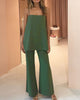 Sexy Solid Color Simple SuitSling Top Plus  Flared Pants Women Angelwarriorfitness.com