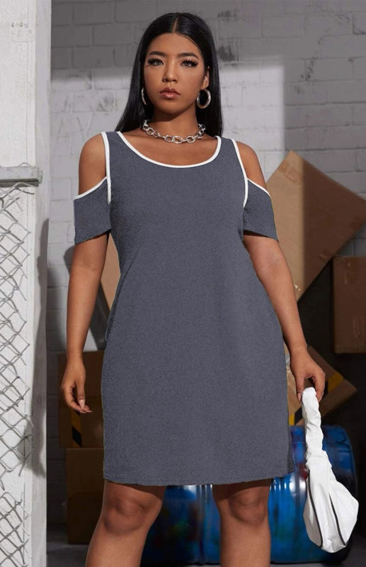 Women's Plus Size Short Sleeve Dress Angelwarriorfitness.com