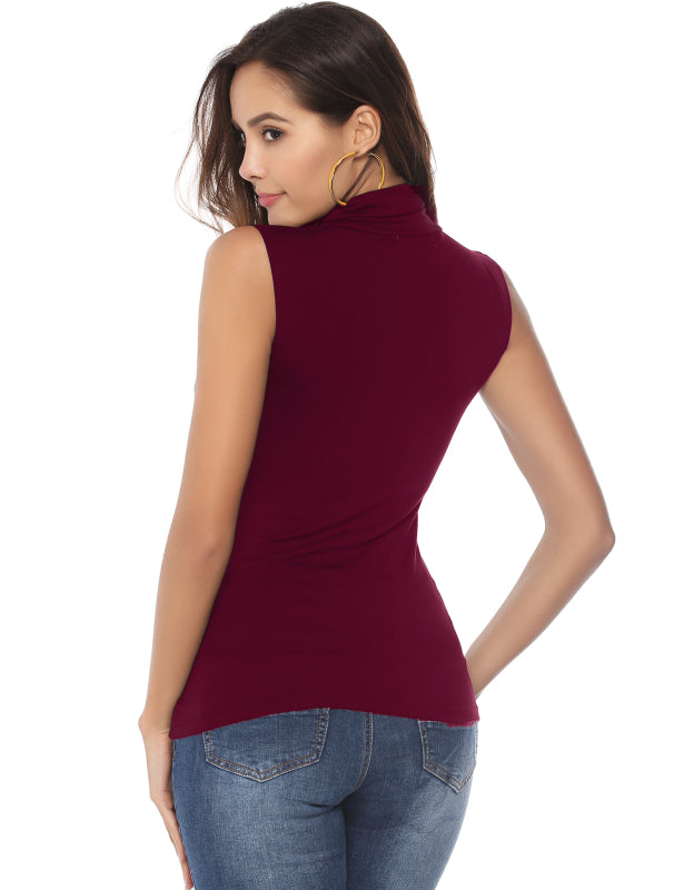 Fashion All-Match Casual Ladies High Neck Top Angelwarriorfitness.com