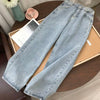 Ladies High Waist Stretch Skinny Jeans Blue Angelwarriorfitness.com