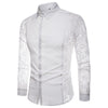 Lace Accents of Sophistication: Men's Luxuriously Designed Buttoned Shirt with Full Lace Arms Angelwarriorfitness.com