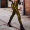 Plaid high waist leggings women casual pants Angelwarriorfitness.com