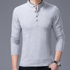 Mens Coton Stand Collar Long Sleeve T-Shirt Angelwarriorfitness.com