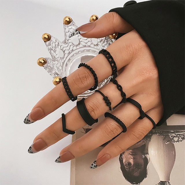 Retro Boho Rings Set Angelwarriorfitness.com