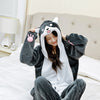Set Kigurumi Adult Women Men Animal Corgi Pajamas Flannel Cartoon dog Cosplay Onesie corgi Warm Winter pijama Angelwarriorfitness.com