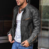 Punk Men s Motorcycle Leather Jacket Angelwarriorfitness.com