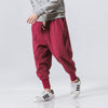 Chinese Style Harem Pants Men Streetwear Casual Joggers Mens Pants Cotton Linen Sweatpants Ankle-length Men Trousers M-5XL Angelwarriorfitness.com