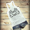 Cute Two-handed Love Printed Vest Women Sleeveless T-shirt Angelwarriorfitness.com