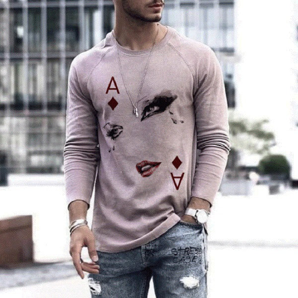 Loose V-neck Print Shirt Angelwarriorfitness.com