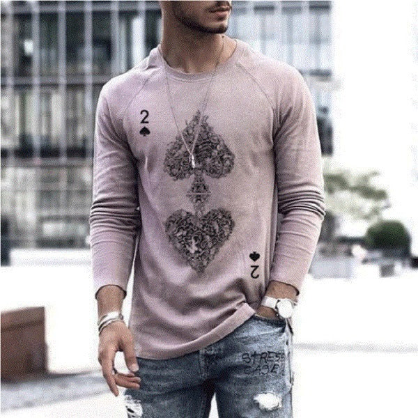 Loose V-neck Print Shirt Angelwarriorfitness.com