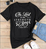T-Shirt Women Fashion Retro Funny Jesus T-Shirt Faith Slogan Art Top Angelwarriorfitness.com