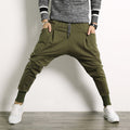 Japanese Solid Color Plus Size Harem Suspender Pants Youth Casual Trousers Mens Trousers Angelwarriorfitness.com
