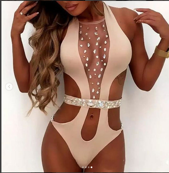 Super Exotic deep plunge mesh one-piece Angelwarriorfitness.com
