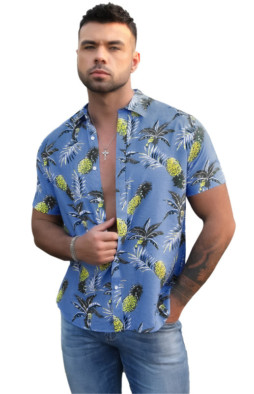 Tropical fruits and leaves print Shirt Angelwarriorfitness.com