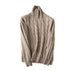 Turtleneck cashmere women's twist knit bottoming shirt Angelwarriorfitness.com