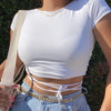Clothing Sleeve Crop Top Casual Letter Shirt t-Shirts Angelwarriorfitness.com