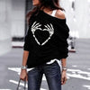 Plus Size Gothic Skeleton Pattern Sweatshirts Angelwarriorfitness.com