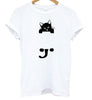 Cat climbing print T-shirt women's cotton casual funny T-shirt Angelwarriorfitness.com