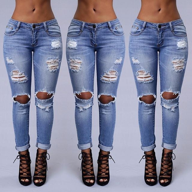 Skinny Ripped Jeans Angelwarriorfitness.com