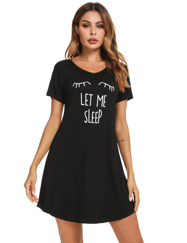 Ladies Homewear Fashion Casual Nightdress Angelwarriorfitness.com