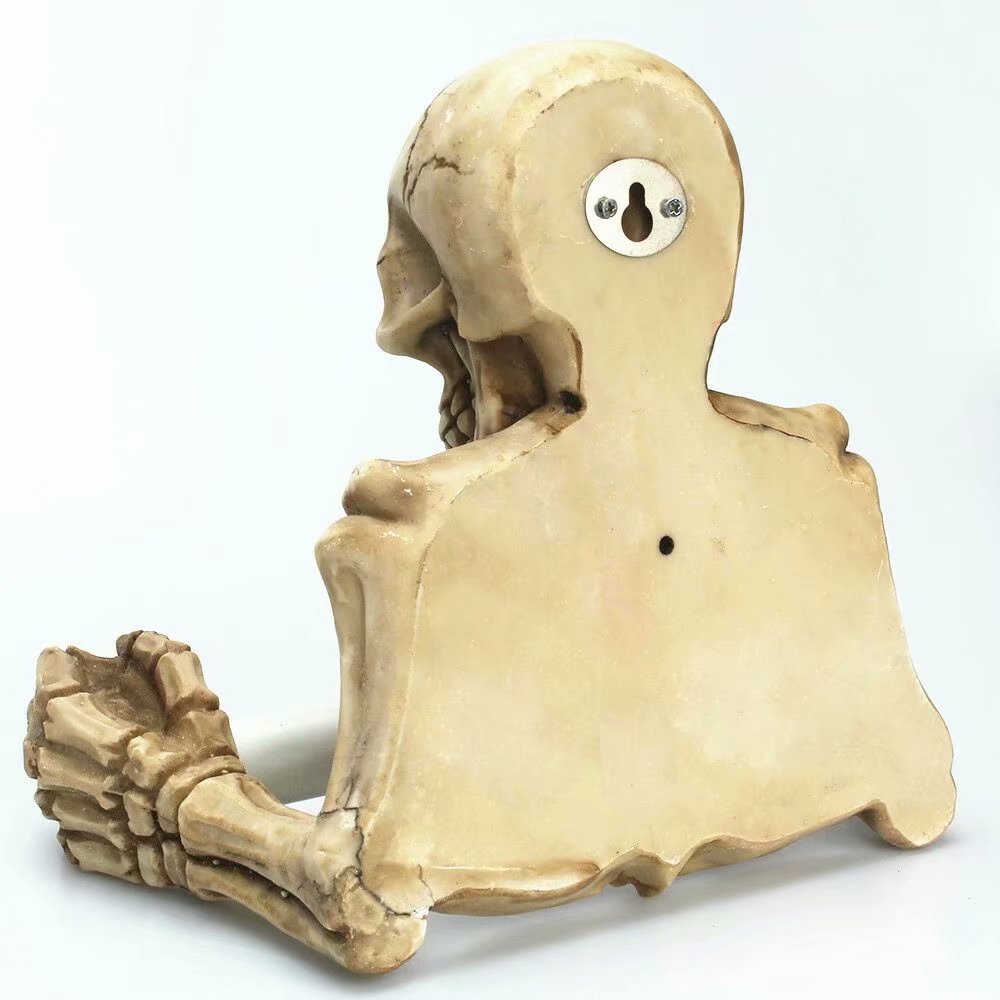 Funny Retro Skeleton Skull Bathroom Toilet Paper Holder Angelwarriorfitness.com