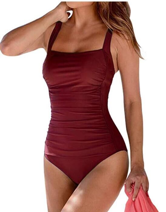 Women's swimwear with solid shoulder straps Angelwarriorfitness.com