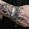 Mens Bangle Bracelets-Cross-braided and roped Angelwarriorfitness.com