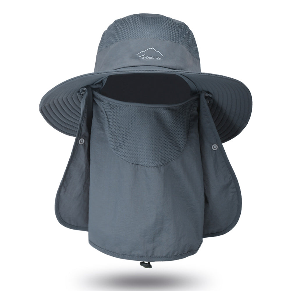 Fishing Hat Outdoor Sun Protection Hat with Removable Neck Face Mask Angelwarriorfitness.com