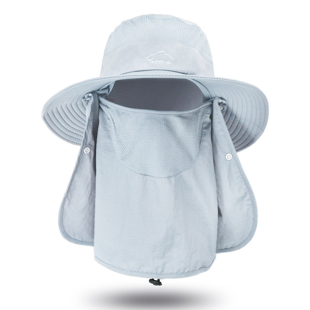 Fishing Hat Outdoor Sun Protection Hat with Removable Neck Face Mask Angelwarriorfitness.com