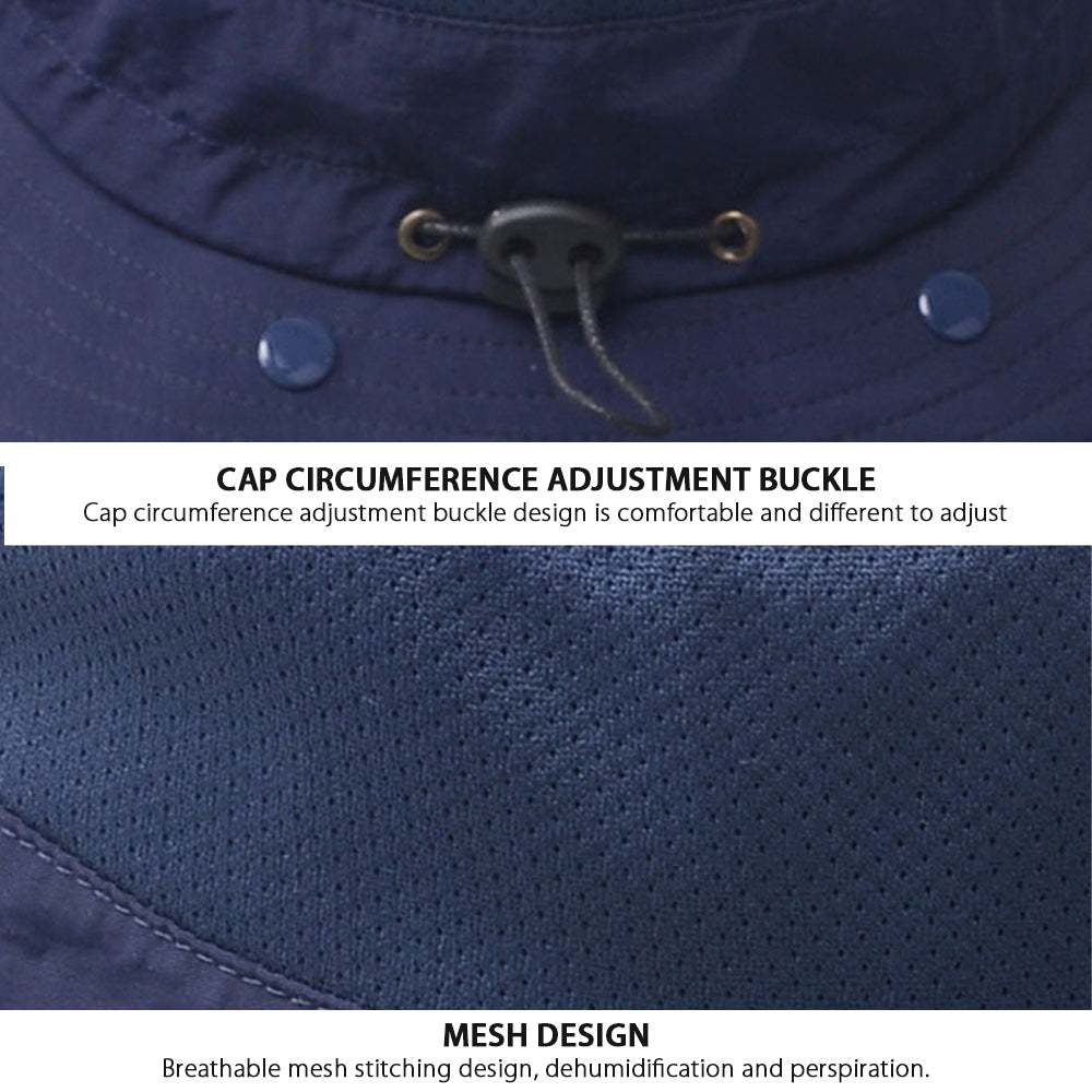 Fishing Hat Outdoor Sun Protection Hat with Removable Neck Face Mask Angelwarriorfitness.com