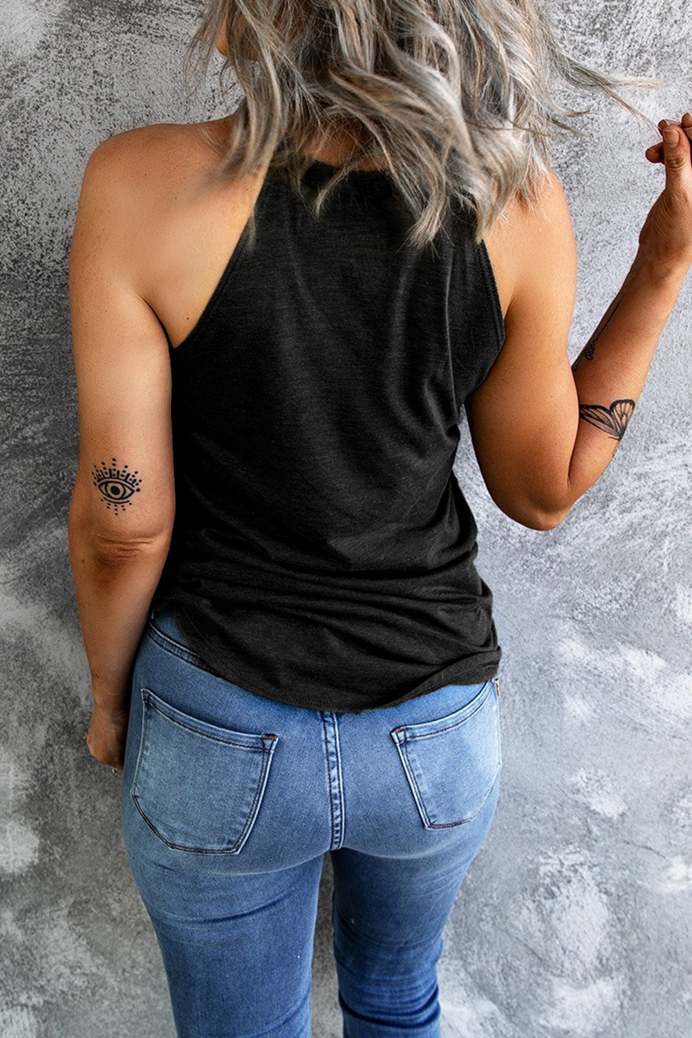 Curved Hem Grecian Tank Top Angelwarriorfitness.com