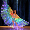 LED Butterfly Wings Halloween Stage Performance Props Women Dance Prop DJ LED Dance Wings Light Up Wing Costume Dance Wings Rainbow Colors With Stick Angelwarriorfitness.com