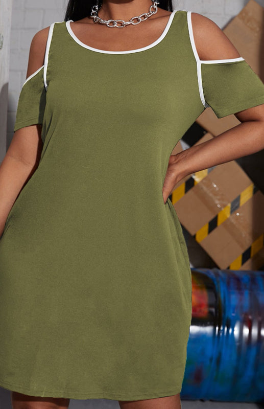 Women's Plus Size Short Sleeve Dress Angelwarriorfitness.com