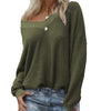 Knitwear Solid Color Pullover Loose T-Shirt Angelwarriorfitness.com
