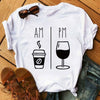 T-shirt Kawaii Rose Gold Wine Glass Angelwarriorfitness.com