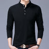 Mens Coton Stand Collar Long Sleeve T-Shirt Angelwarriorfitness.com