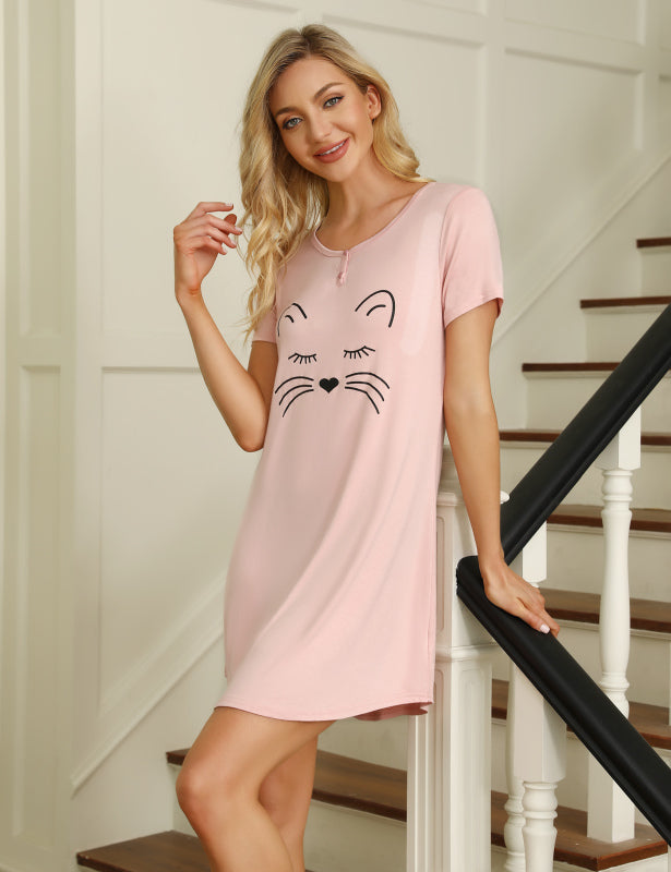 Ladies Homewear Fashion Casual Nightdress Angelwarriorfitness.com