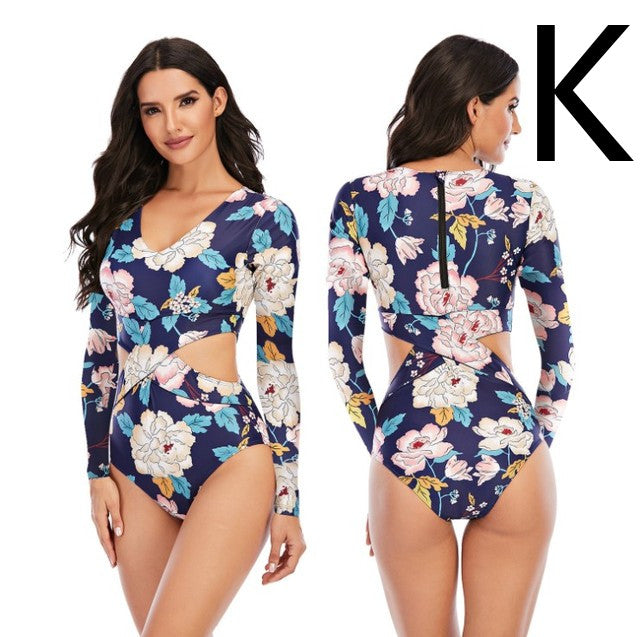 Sexy Surf Long Sleeve Swimwear Women Angelwarriorfitness.com