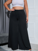 Plus Size Black High Rise Wide Leg Pants Angelwarriorfitness.com